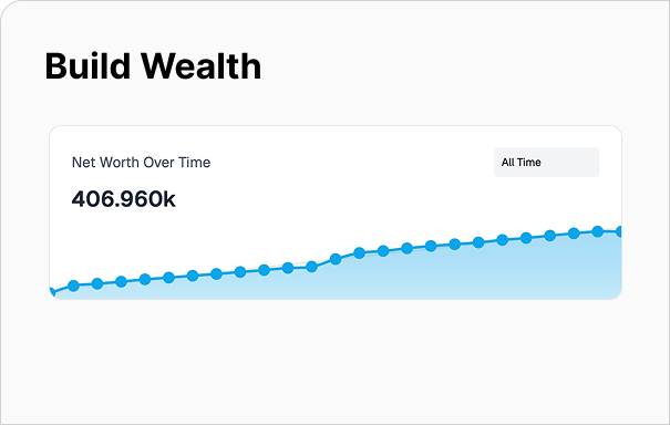 Build wealth, not just track it interface